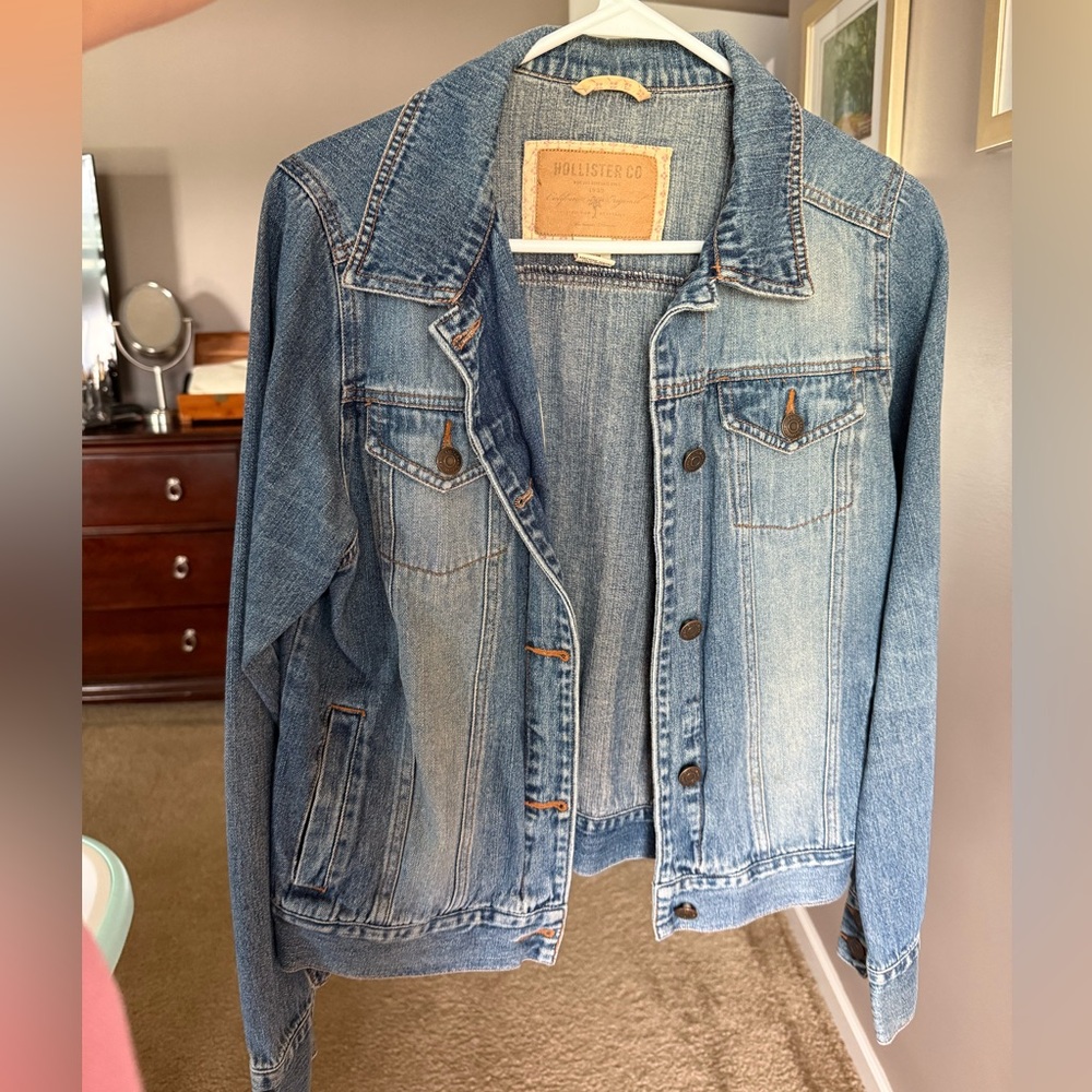 Vintage (2004) Hollister Blue Denim Jacket Size: Large